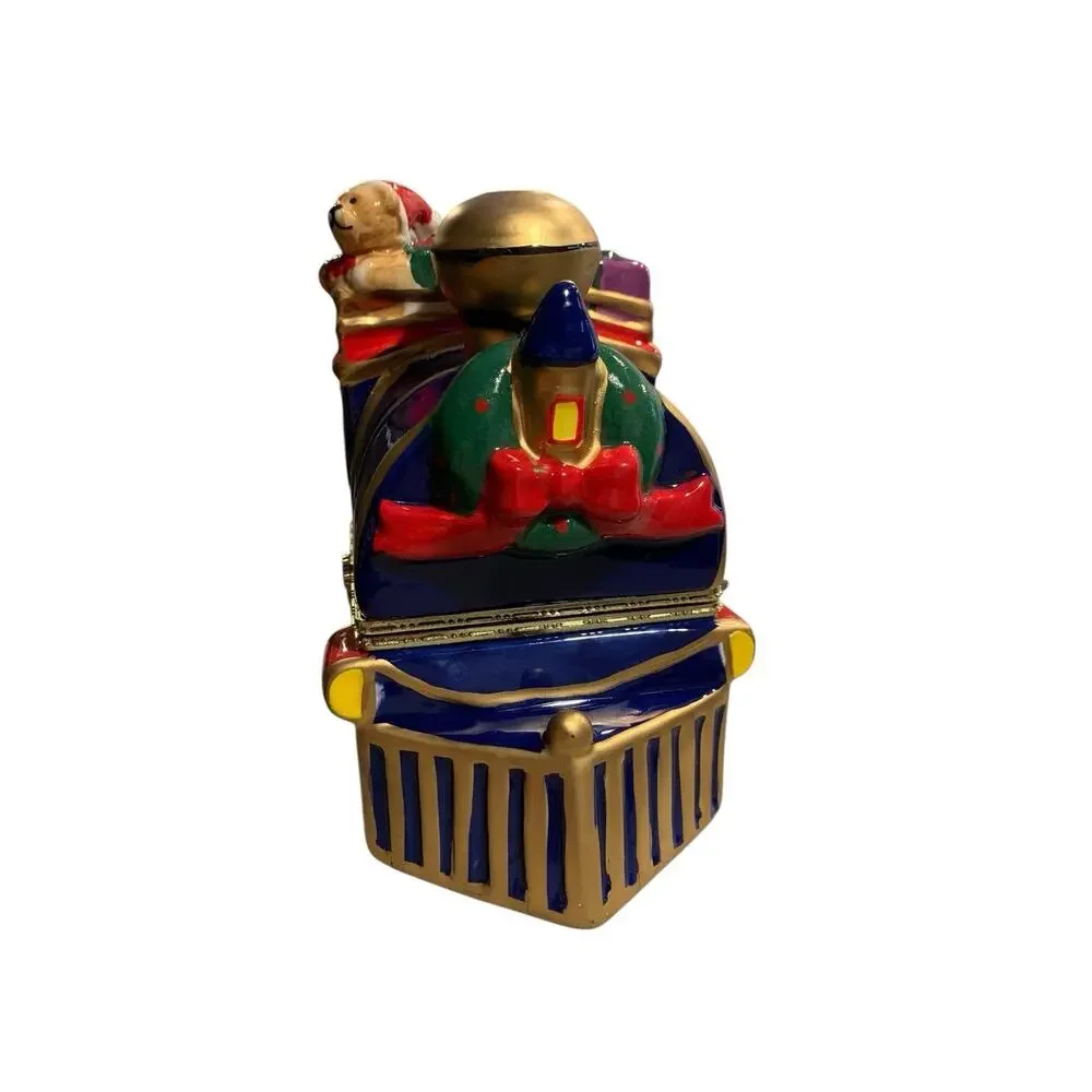 Mr. Christmas Porcelain Train‎ Music Box Animated Christmas Plays DECK THE HALLS